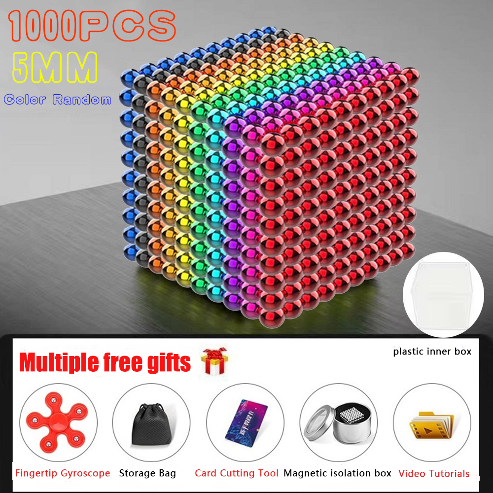 Rainbow Magnetic Balls 5mm 216pcs with Storage Bag