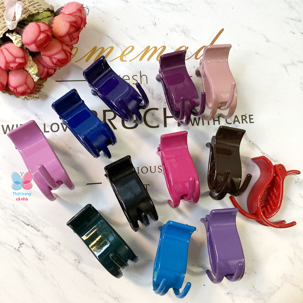 Loại 1 Kẹp tóc gấp tóc 3 răng 5 răng màu bóng