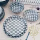 LOVERA x Awasaka Japan Black and White Modern 4 Piece Dinnerware Set. 