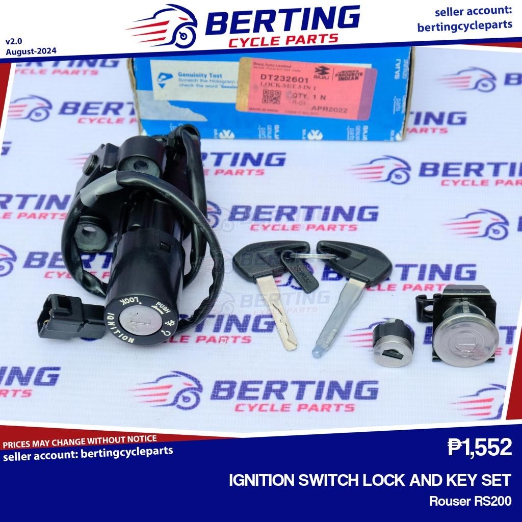 Ignition Switch Pulsar Rs 200 Key Ignition Lock Pulsar Ns 160 Lock