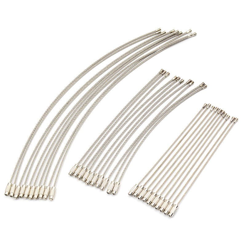 NEW%20%E3%80%90Innovative%20design%E3%80%9110Pcs%2010/20/25cm%20Keychain%20Tag%20Rope%20Stainless%20Steel%20Wire%20Cable%20Loop%20Screw%20Lock%20Gadget%20Ring%20Key%20Keyring%20Circle%20Camps%20Hanging%20Tool%20-%20Image%207