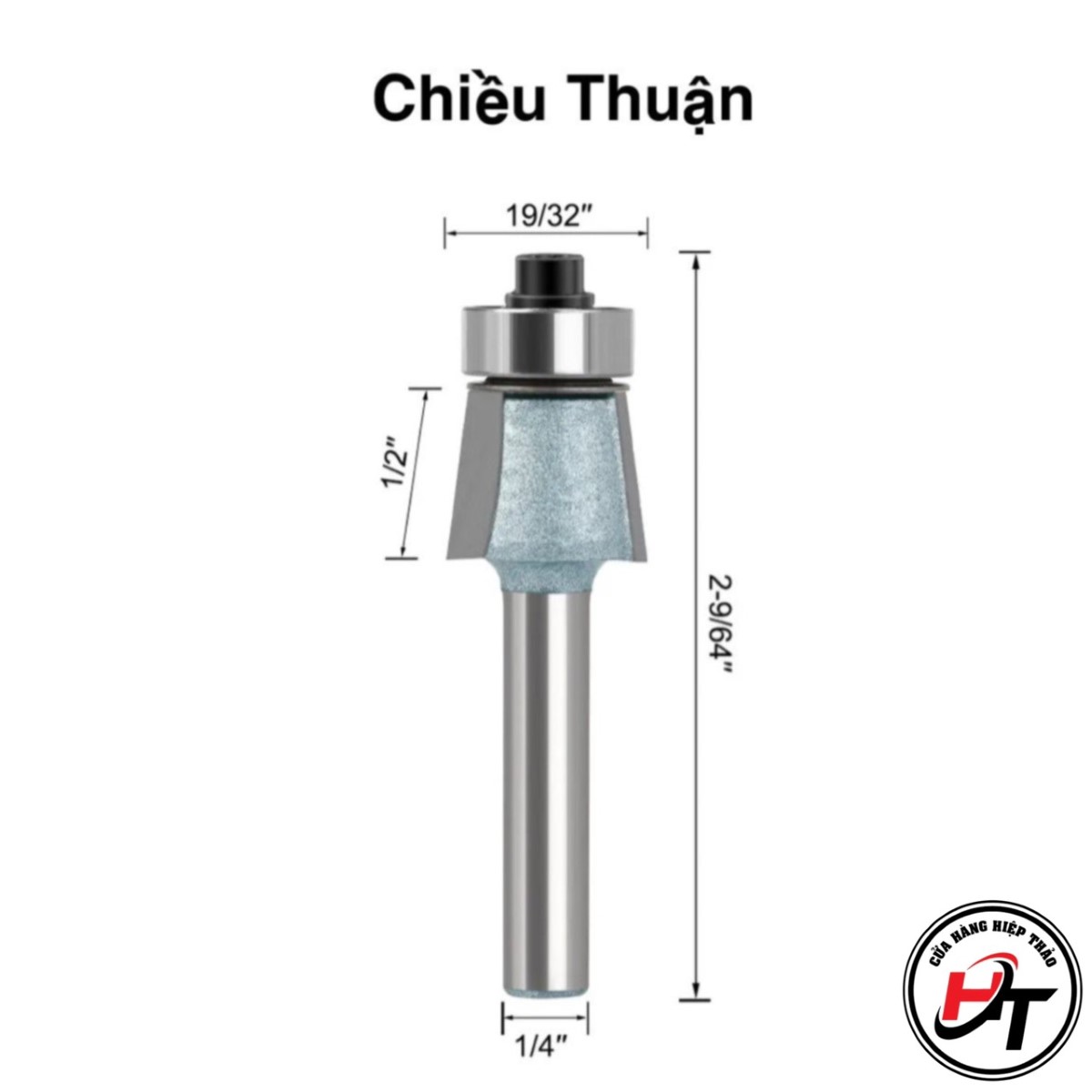Mũi phay vát mép gọt chỉ máy dán cạnh Xuôi Ngược MSVM-MDC