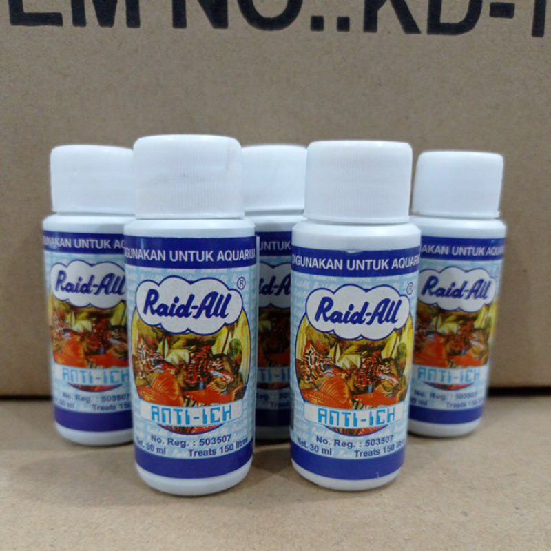 Obat ikan anti jamur RAID ALL ANTI ICH 30 ml