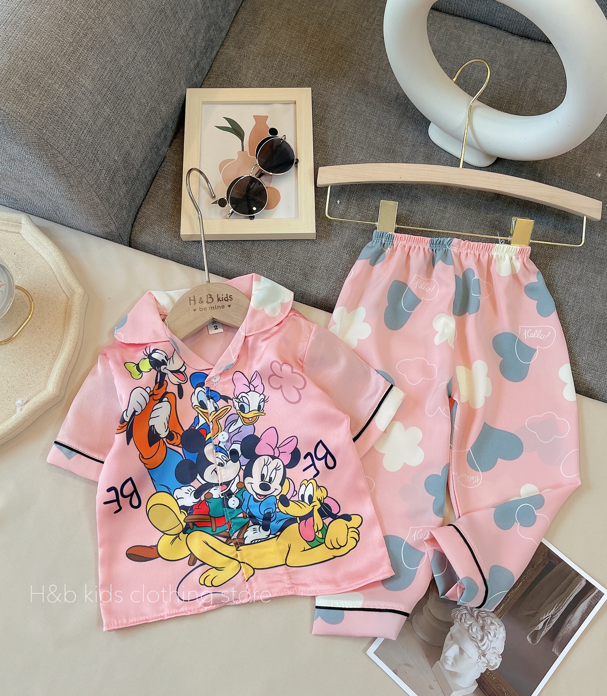 Freeshipbộ pijama chất lụa mango mềm, mát dành cho bé gái ,shin kids , pyjama bé gái, đồ bộ bé gái, đồ bộ cho bé.