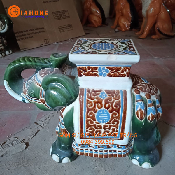 Đôn voi gốm sứ Gia Hưng Bát Tràng