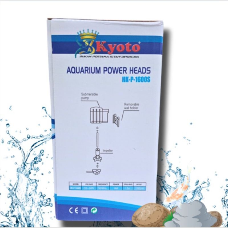 Pompa aquarium kolam kecil KYOTO HK P 1600S Submersible pump