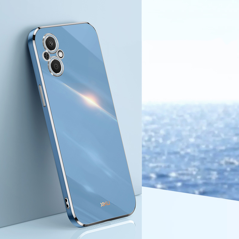 PlusCase for OPPO Reno7 Z 5G Reno8 Z 5G 6D Plating Soft Case Lens Protector Square Frame Silicone Glossy Shockproof Phone Back Cover