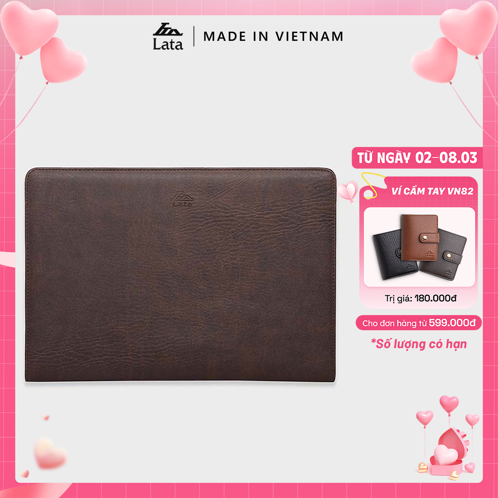 Ví Lata (Thời trang nam dáng cầm tay cỡ lớn - Ví da CT001)