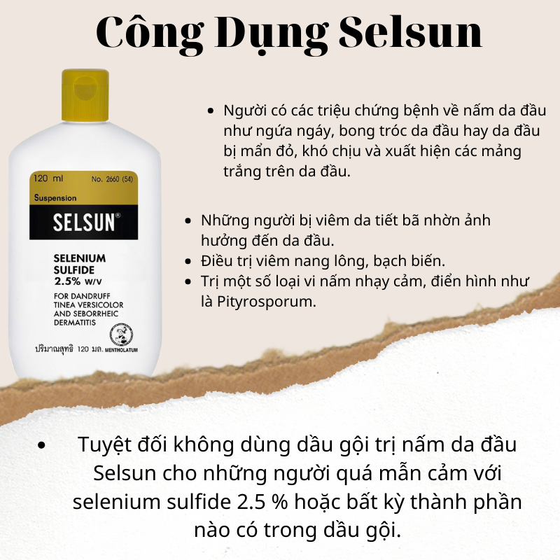 Dầu gội ṫrị ǥàu Selsun Selenium Sulfide 2.5% 120ml Thái Lan