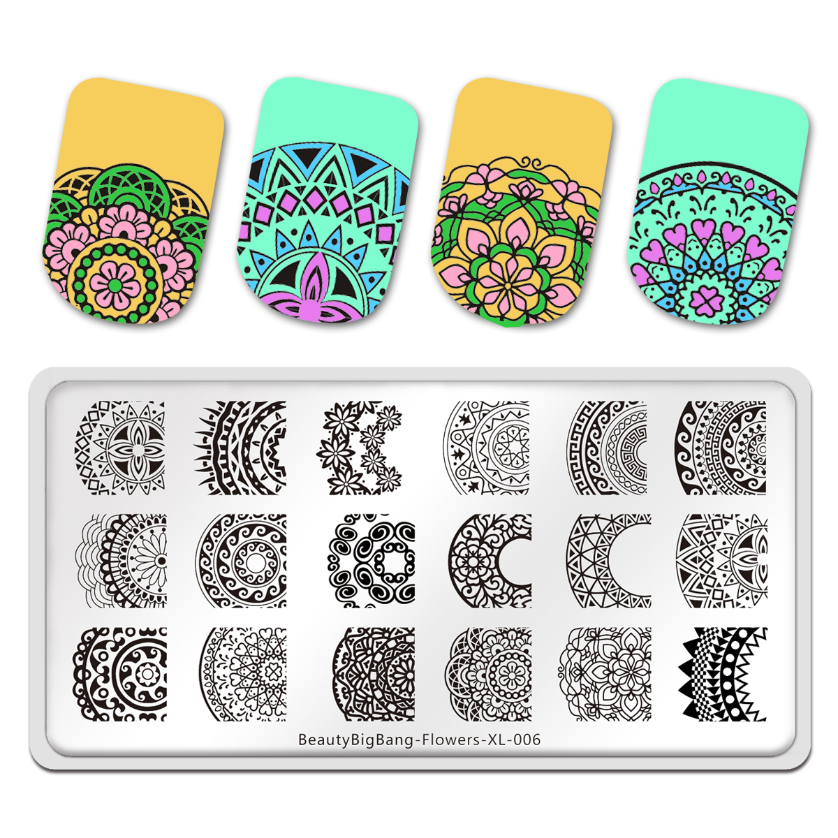 BeautyBigBang XL-022 6*12cm Rectangle Nail Stamping Plates Autumn