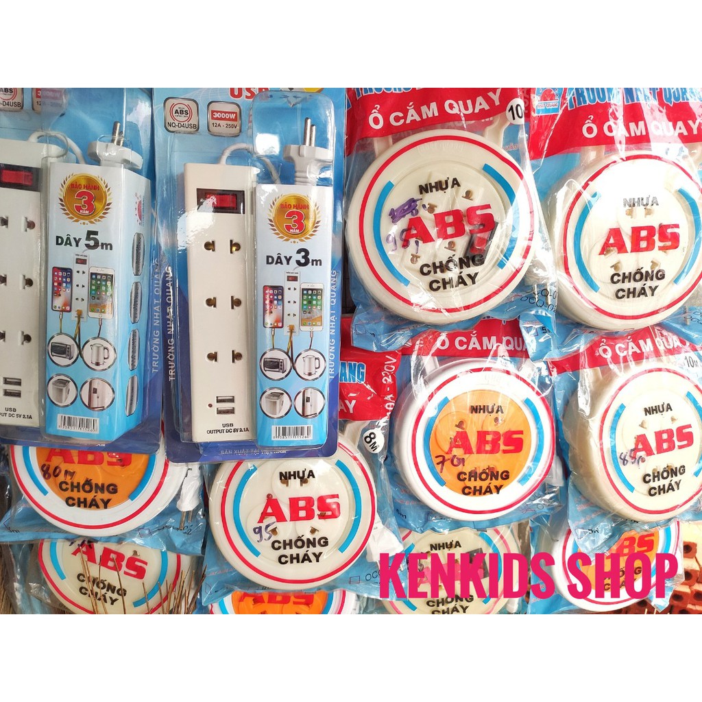 Ổ cắm điện tròn quay 4 lỗ Nhật Quang ( 5M / 8M / 10M )