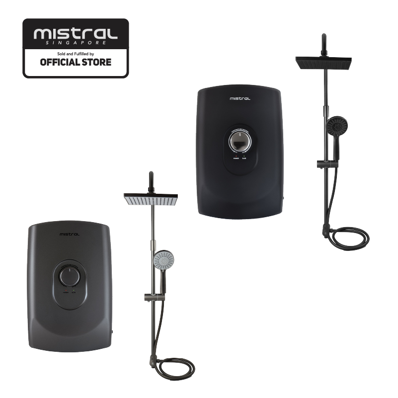 Mistral Instant Shower Heater with Rain Shower MSH99 - Gun Metal / Matte  Black/ DC Pump/ 1 Year Warranty | Lazada Singapore