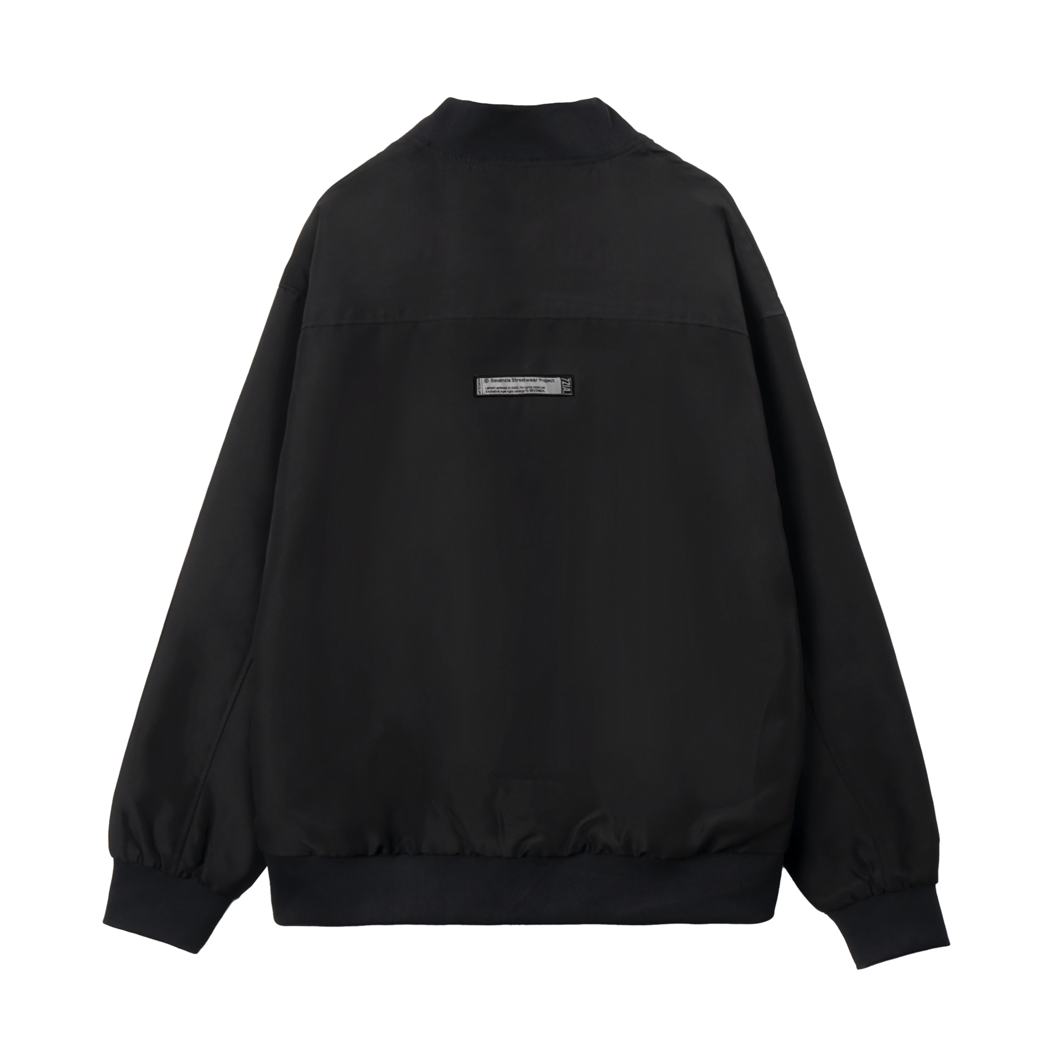 Áo khoác Bomber satin 7ZIA - Màu đen