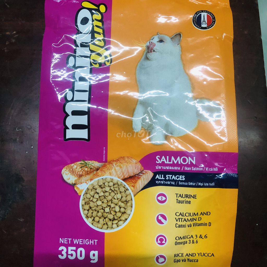 Thức ăn hạt cho mèo Minino Yum 350g