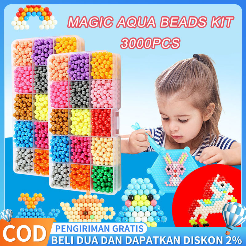 DIY Magic Spray Aqua Beads / DIY Beads Anak Kerajinan Tangan Set