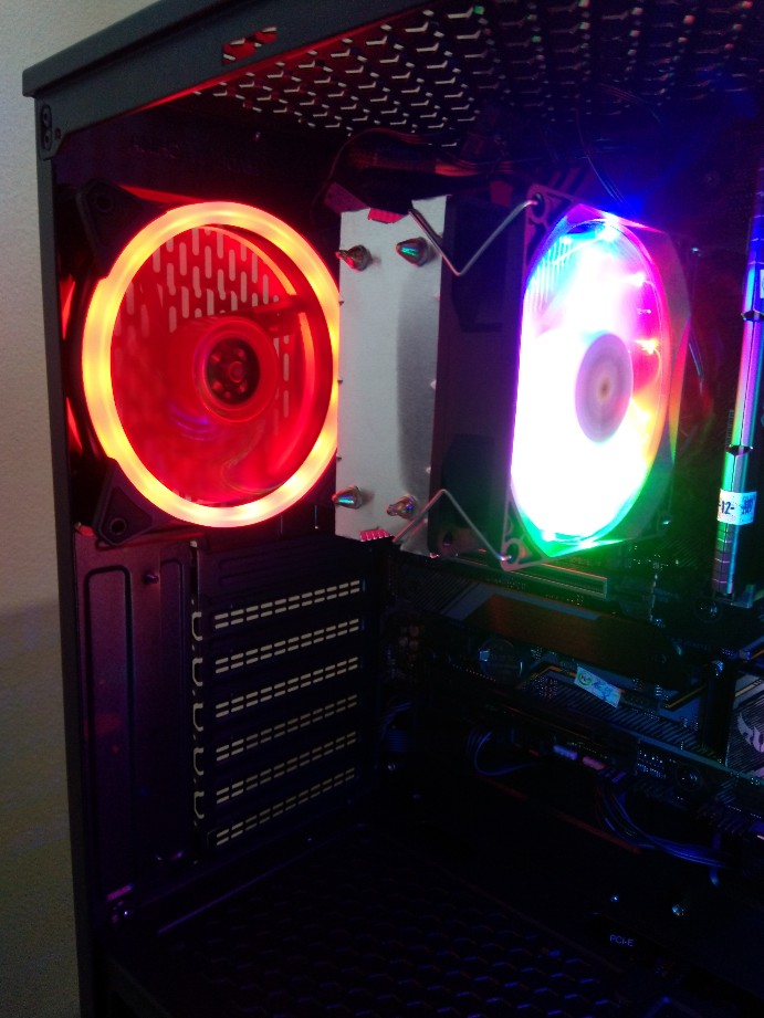 Quạt tản nhiệt Fan led Double Ring 7 màu