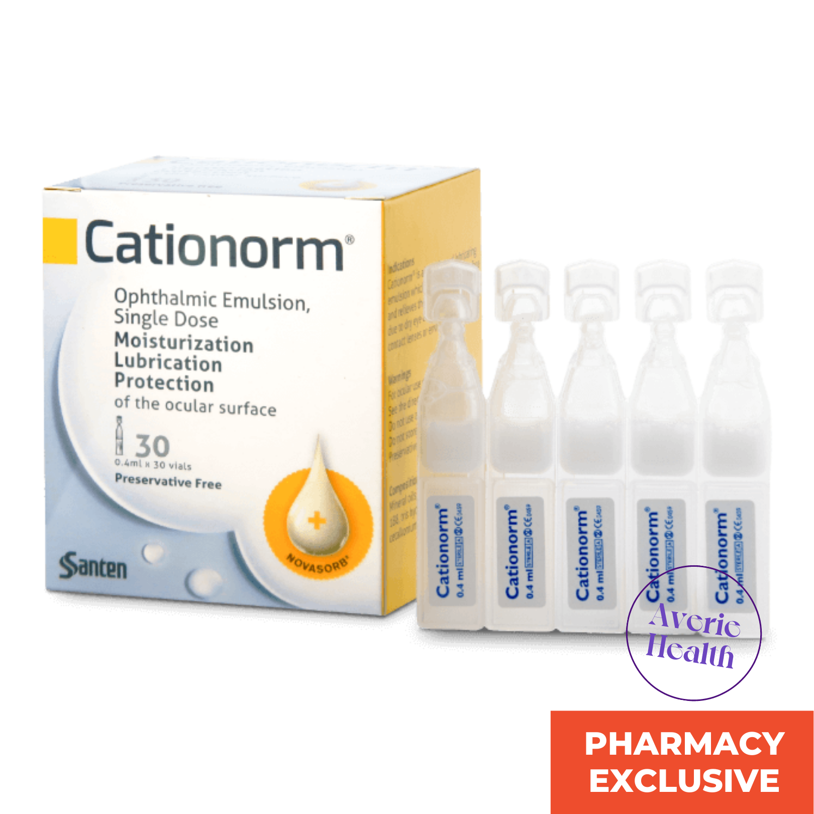 Cationorm Ophthalmic Emulsion Eyedrops 30 X 04ml Dry Stinging Burning Eye Relief Systane 3559