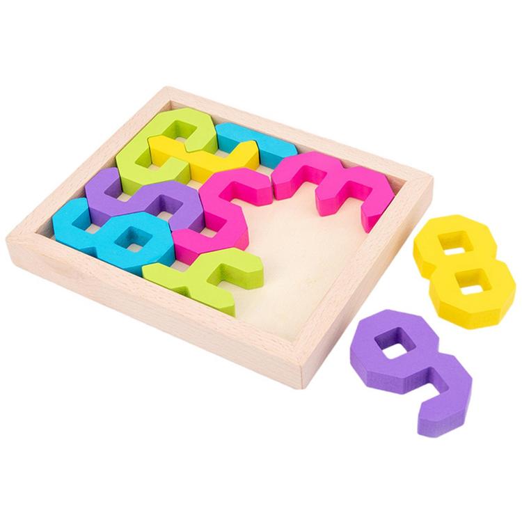 Câu Đố Số Số khối gỗ Montessori Đồ chơi học toán Montessori dành cho trẻ
