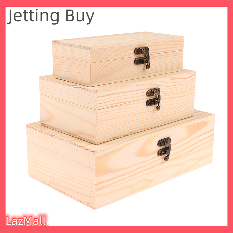 [Jettingbuy] sắp xếp hộp đựng đồ bằng gỗ hình chữ nhật giảm giá nhanh Hộp đựng đồ bằng gỗ
