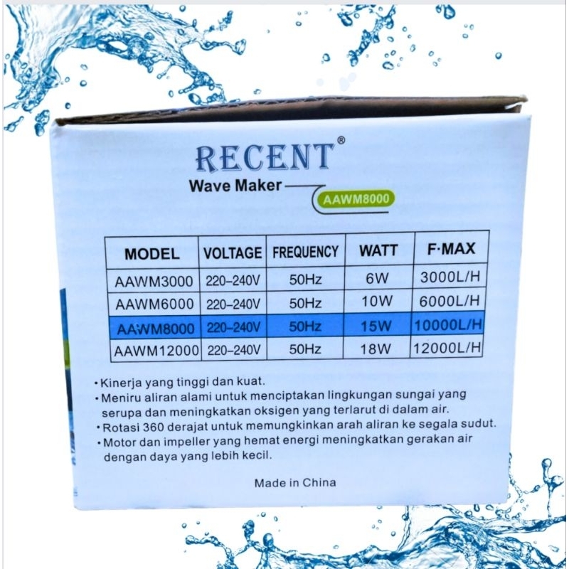 RECENT WAVE MAKER AA 8000 Mesin Arus Ombak Air