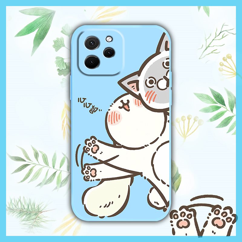 Skin%20feel%20silicone%20soft%20shell%20Phone%20Case%20For%20Huawei%20Nova%20Y61/Enjoy%2050Z%20Cartoon%20Simplicity%20Liquid%20silicone%20shell%20cute%20cat%20-%20Image%203