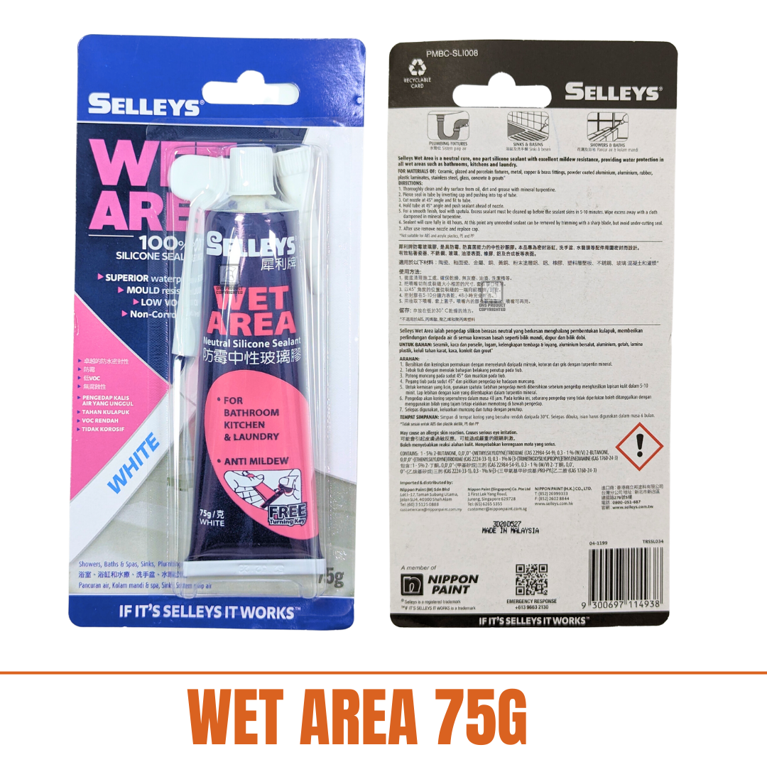SELLEYS Silicone Sealant [Wet Area Multipurpose General Purpose