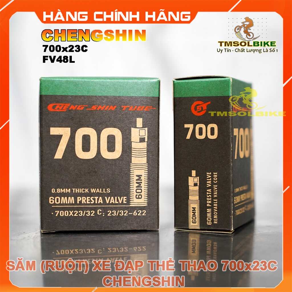 Săm ruột xe đạp 700x23c fv60l chengshin hàng chính hãng