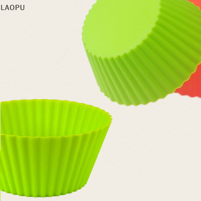 LAOPU 4Pcs Silicone Cake Cup Liner Baking Cup Mold Muffin Round Cakecup Cake Tool