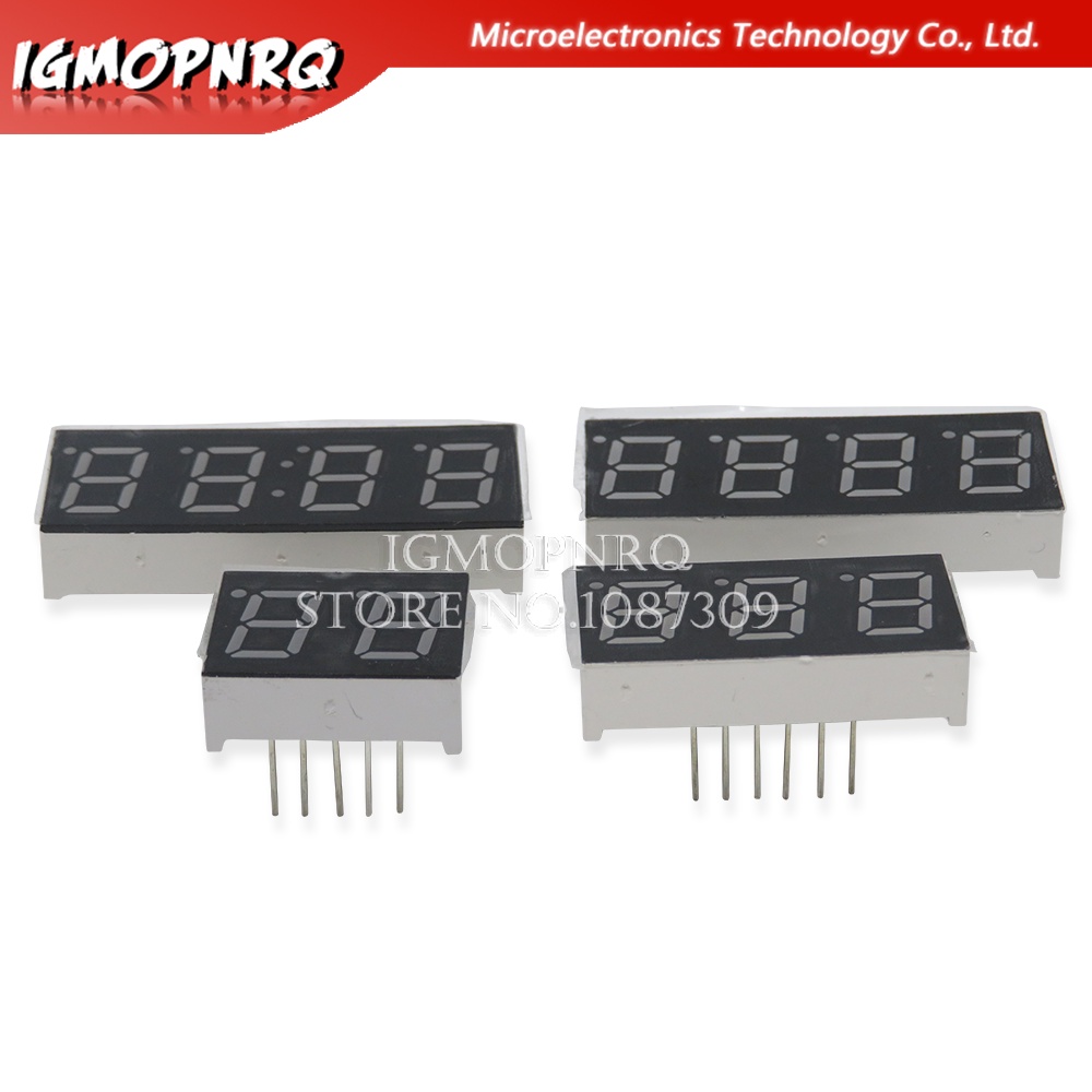 5 cái 0.36 Màn hình LED inch 7 đoạn 1 bit/2 bit/3 bit/4 bit chữ số ống màu đỏ cực âm chung/Anode kỹ thuật số 0.36 inch LED mạch tích hợp