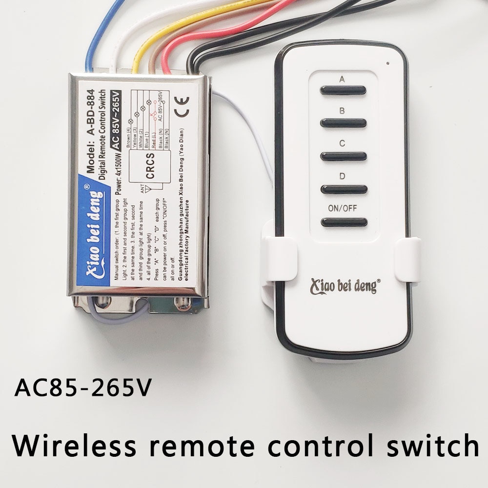 Wireless ON/OFF AC85-265V Lamp Remote Control Switch Receiver Transmitter 1 Channel 2 Channel 3 Channel 4 Channel Dropshipping Electrical Circuitry Parts00