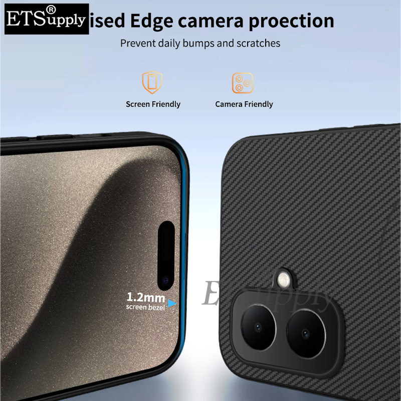 Phone%20case%20Tecno%20Spark%20Go%202%20POP10%20Carbon%20Fiber%20magsafe%20Silicone%20Anti-fingerprint%20Shockproof%20Business%20Protection%20Back%20cover%20Tecno%20POP10%20Spark%20Go2%20-%20Image%203