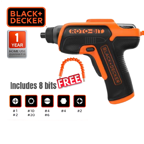 Máy vặn vít cầm tay 3,6v black & decker cs36bsb-b1| chính hãng| bảo hành 1 năm