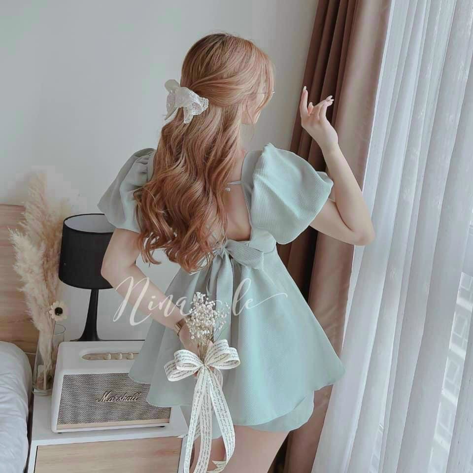 Set bộ váy ngắn kèm quần đùi, set váy kèm quần thời trang mặc đi chơi đi tiệc tôn dáng, set váy tay hoa kèm quần ngắn trơn siêu dễ thương