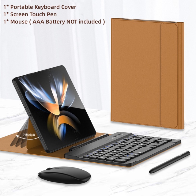 Magentic Bluetooth Keyboard Set with Pen for Samsung Galaxy Z Fold 5 5G Z Fold 2 Fold 3 Z Fold 4 Fold 1 Full Protection Shockproof Z Fold 2 Fold 3 Keyboard Cover