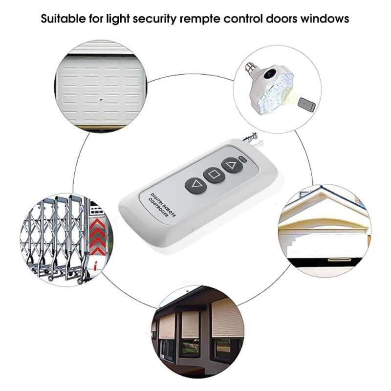 433mhz Remote Control 1527 Learning Code 8 Button Long Range For Smart Home Garage Door Opener No Clone. 
