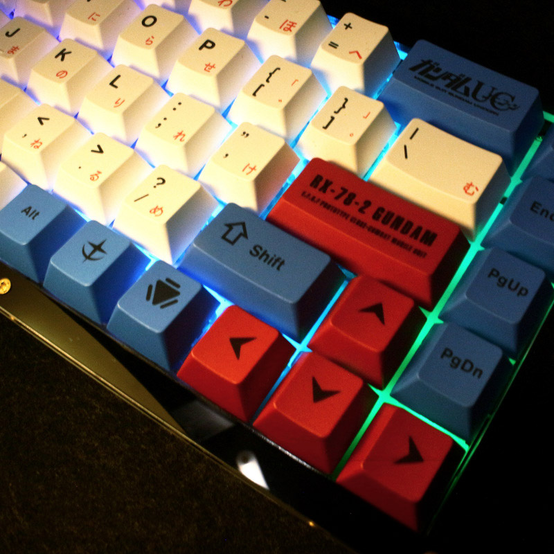 Xiaozhubangchu Gundam Keycap phím cơ PBT thăng hoa phím Bàn phím cơ xda Tùy chỉnh cao DIY cá nhân keycap