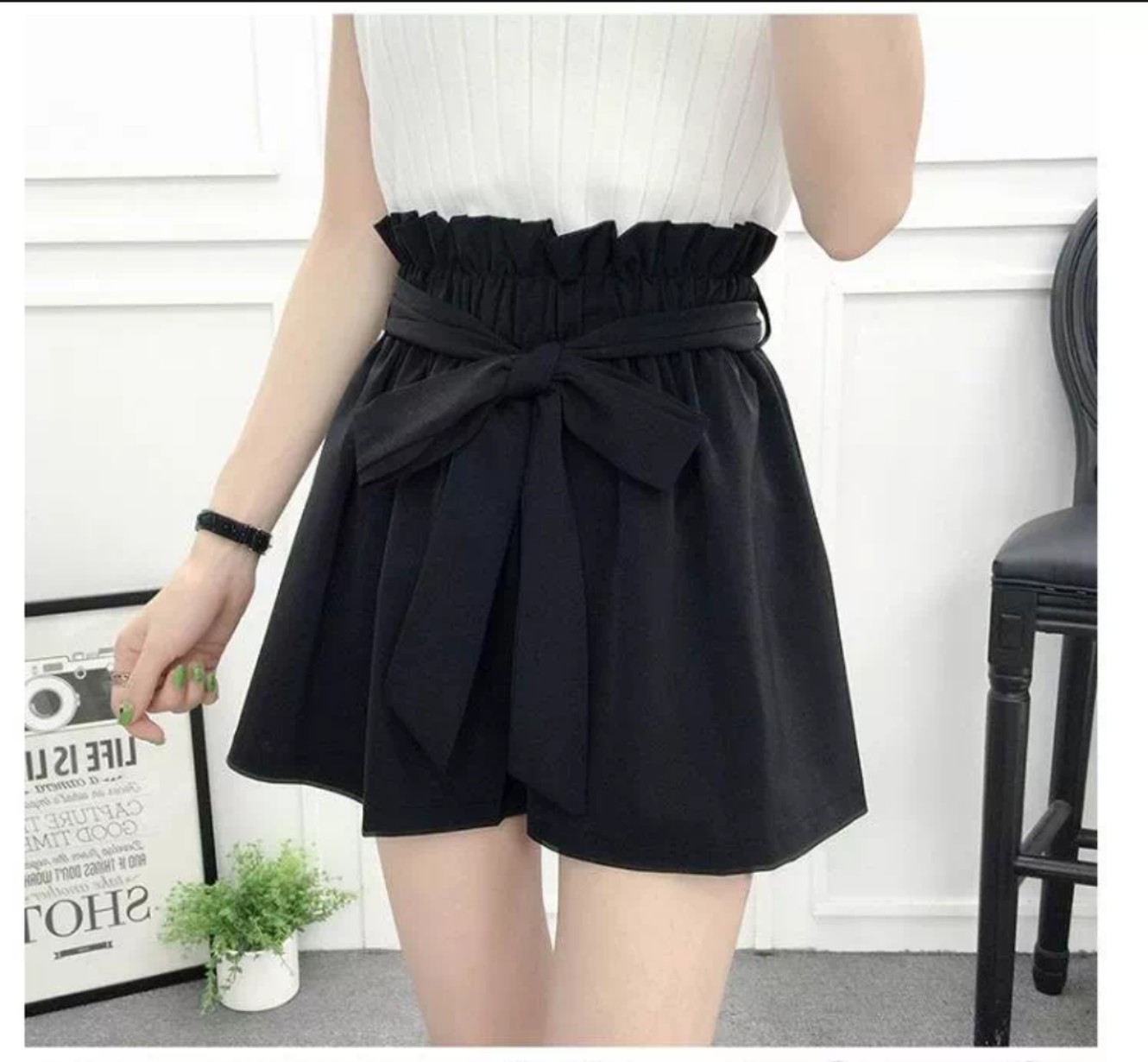 [HCM] QUẦN SHORT CỘT NƠ LƯNG CAO NỮ
