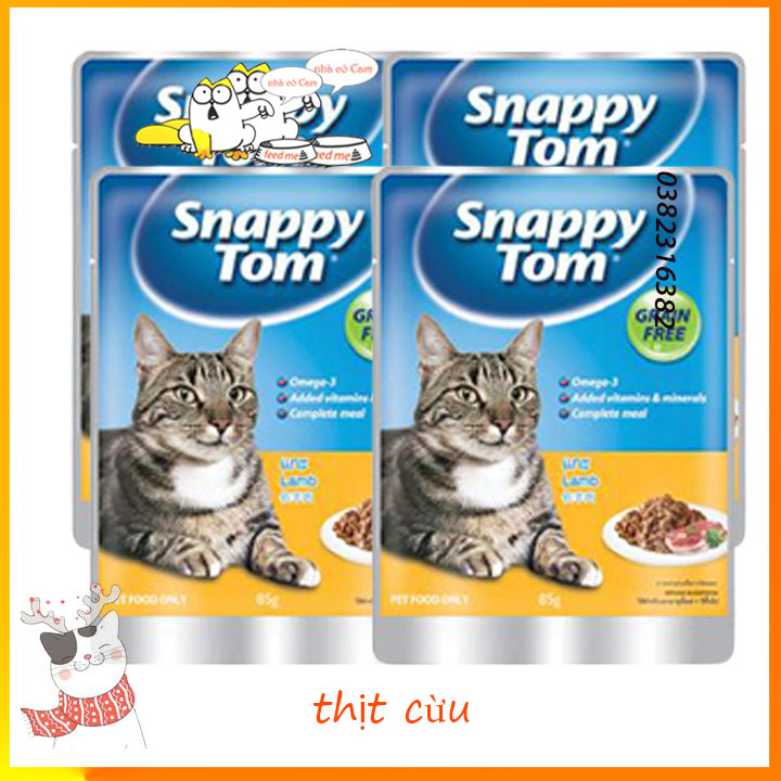 [ Mua 4 tặng 1 ] pate snappy tom 85gr 4 vị thơm ngon