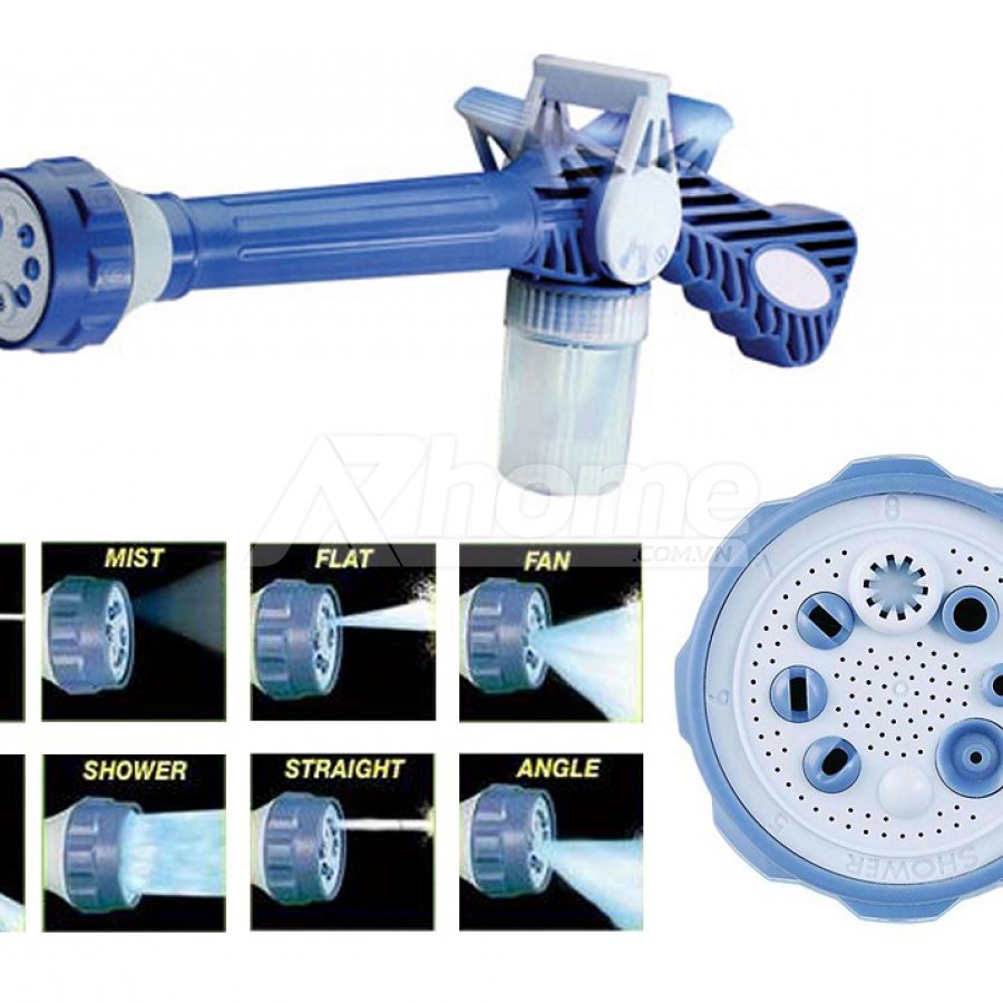 Súng Xịt Nước Tăng Áp 8 Chế Độ Rửa Xe