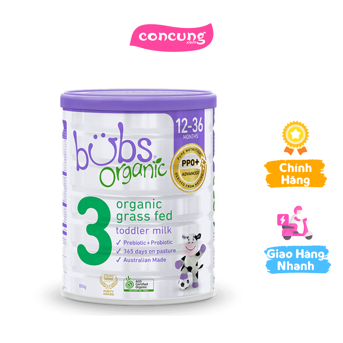 Sữa bubs organic bovine 800g số 3