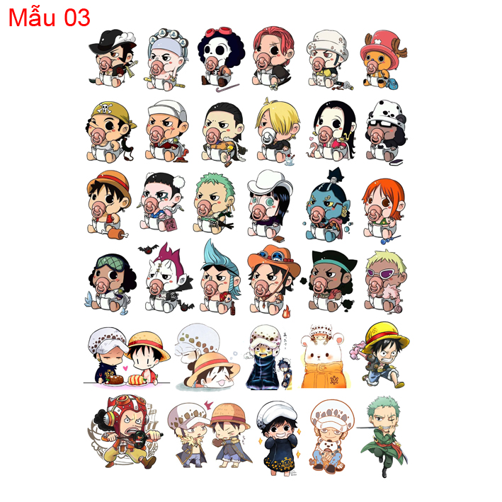 Sticker/ Hình dán anime One Piece (mẫu như shop đăng)