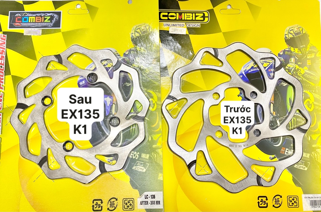 DĨA THẮNG TRƯỚC SAU EX135 COMBIZ KIỂU X1
