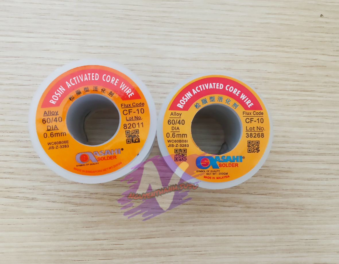 Thiếc hàn Asahi 0.6mm 200g ( thiếc hàn Singapore asahi)