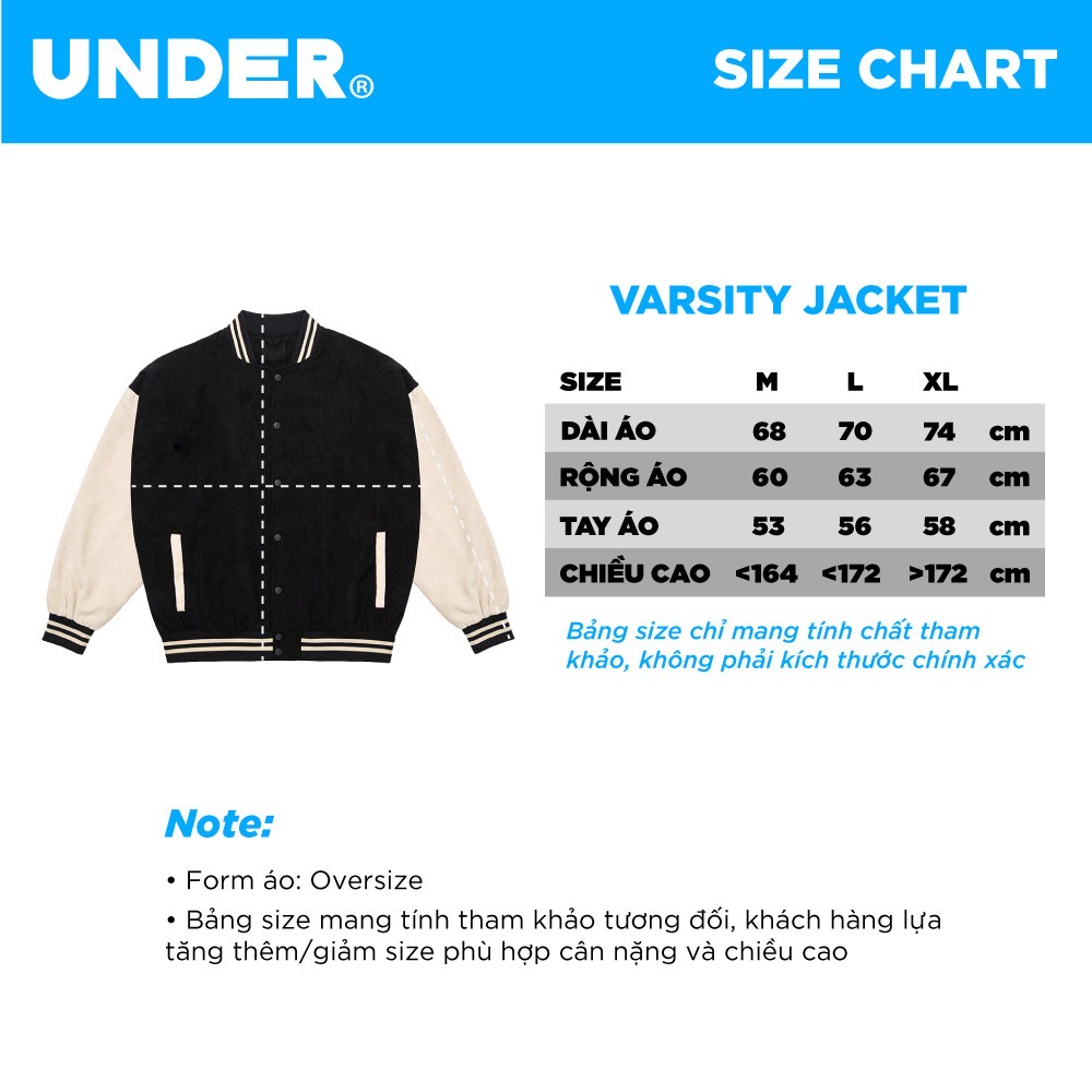 Áo Khoác Bomber UNDER Player Culture Varsity Jacket - UJK002