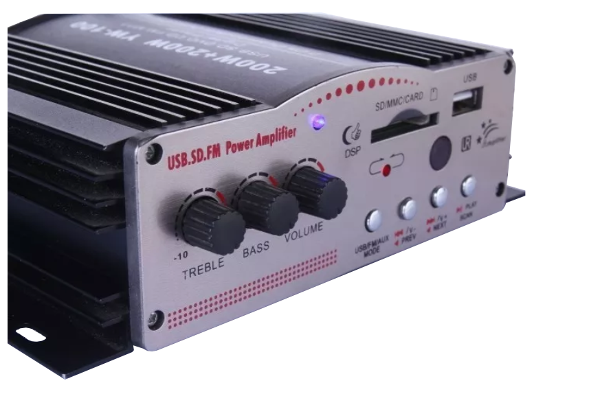 Amply mini đọc USB/thẻ SD/Radio YW-200A + Adaptor 12v/2A