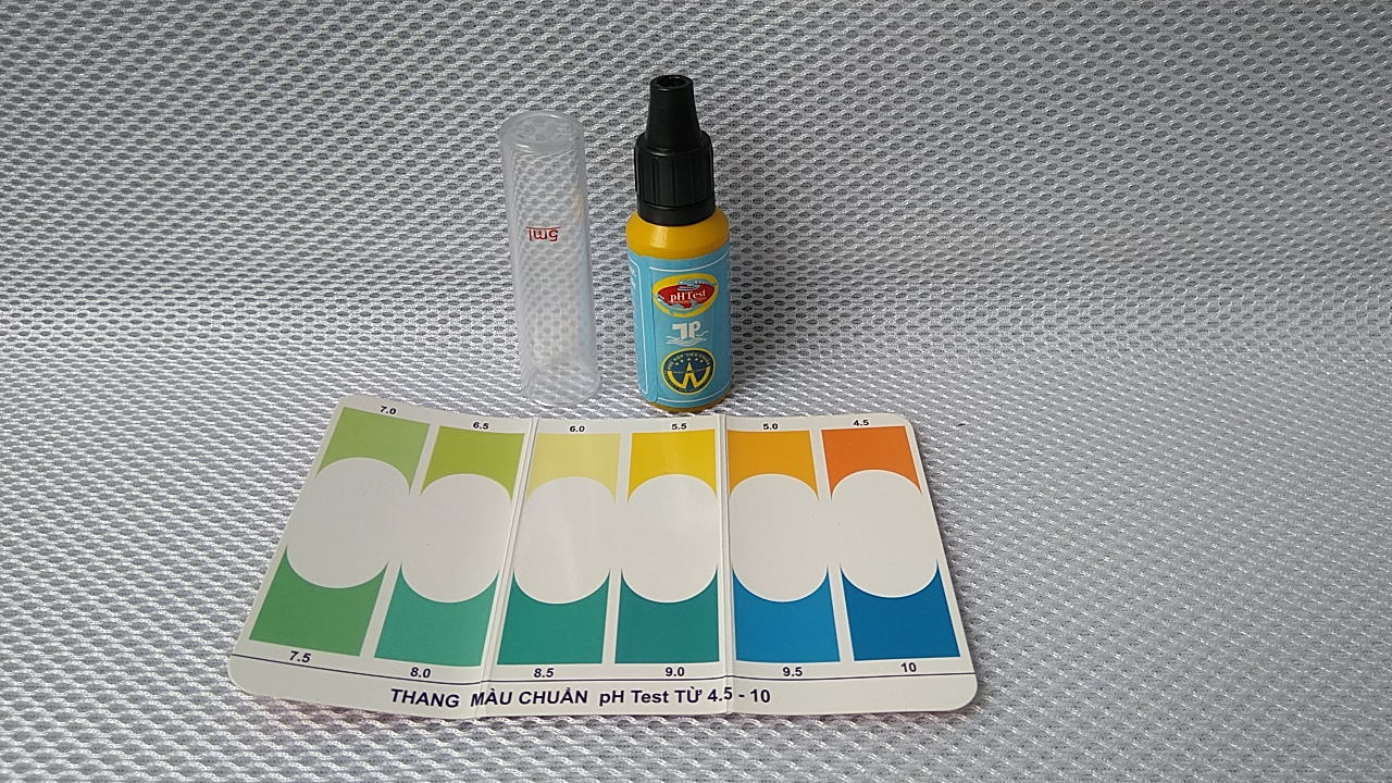 Bộ kiểm tra pH từ 4.5-10 dùng cho bể cá.