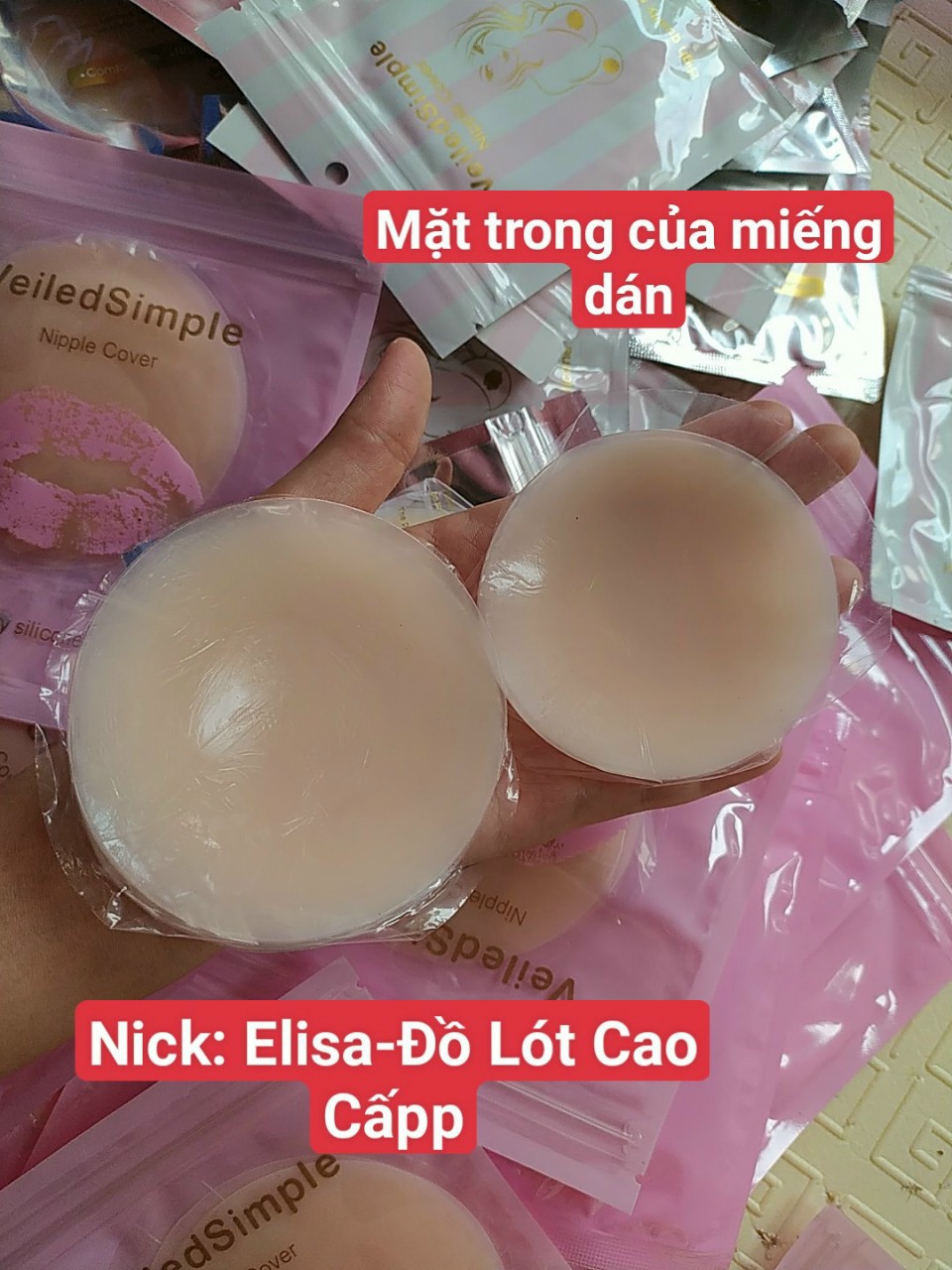 2 miếng dán silicon tàng hình siêu dính