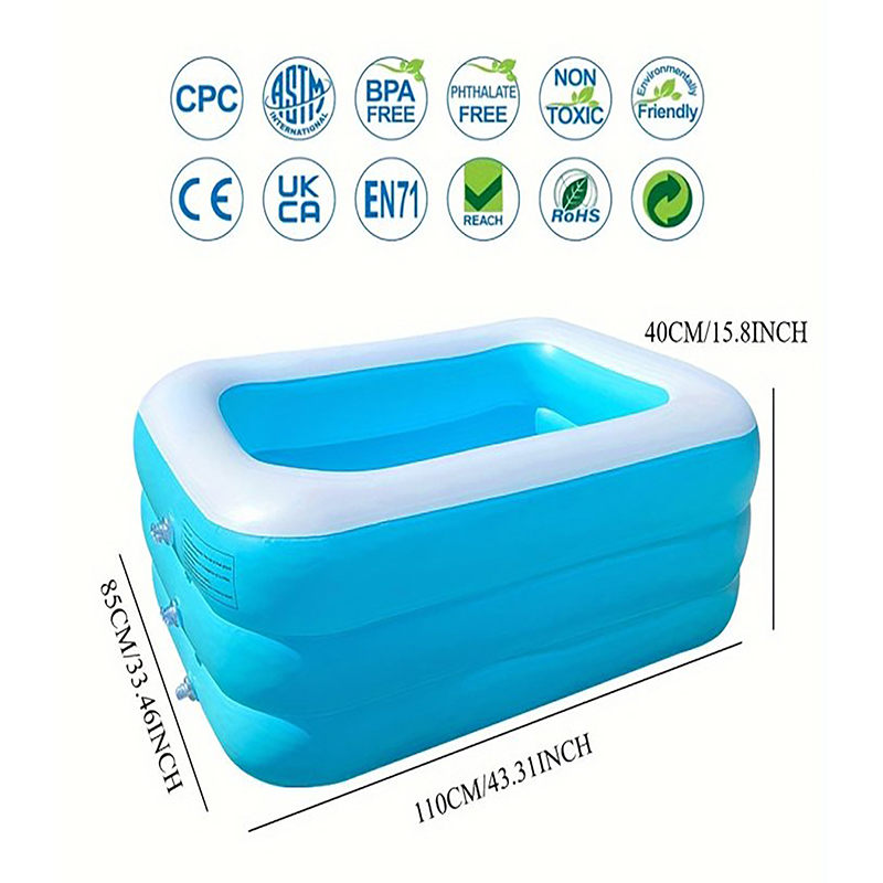 DEUKIO Labeling children's inflatable swimming pool adult family outdoor paddling pool thickened wear-resistant swimming pool