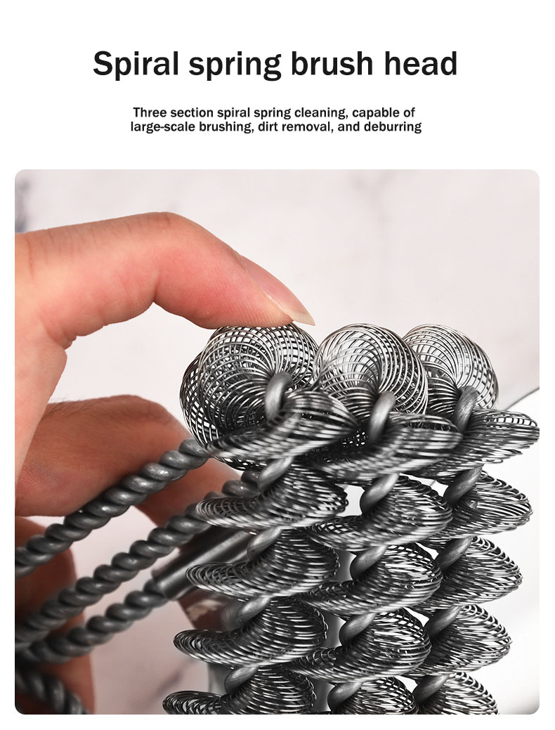 Stainless steel cleaning brushes, kitchen cleaning tools, pot bottoms, decontamination wire brushes, grill grill nets, wire brushes