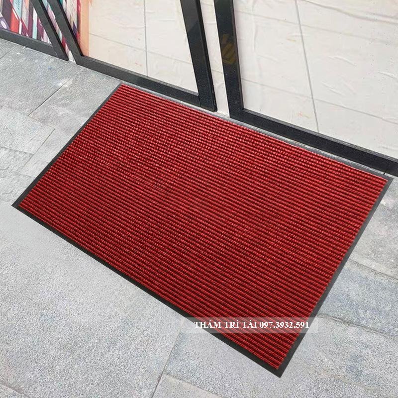 THẢM CHÙI CHÂN NỈ 80x120cm ĐẾ CAO SU CHỐNG TRƠN TRƯỢT, THAM CHÙI CHÂN SỢI LEN